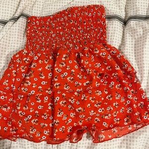 Zara Vibrant Red Floral Dress